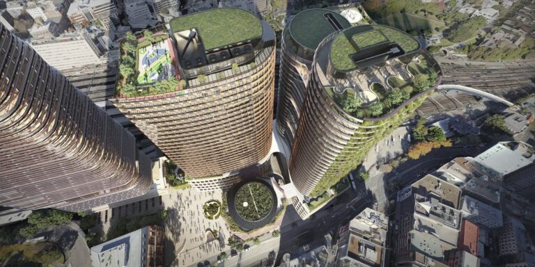 Aerial View Of Buildings With Green Rooftops In Sydney Australia.jpg