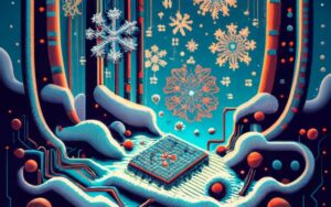 Snowflakes Falling On A Circuit Board Poster P 1.jpg